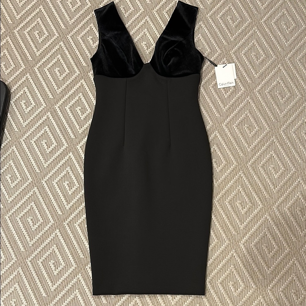 Calvin Klein Black Velvet Dress *NWT